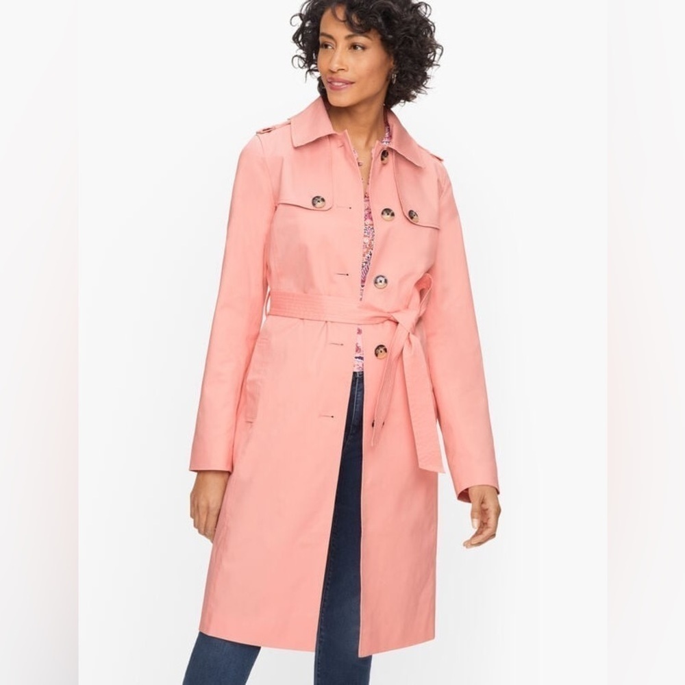 Talbots Pink Trench Coat